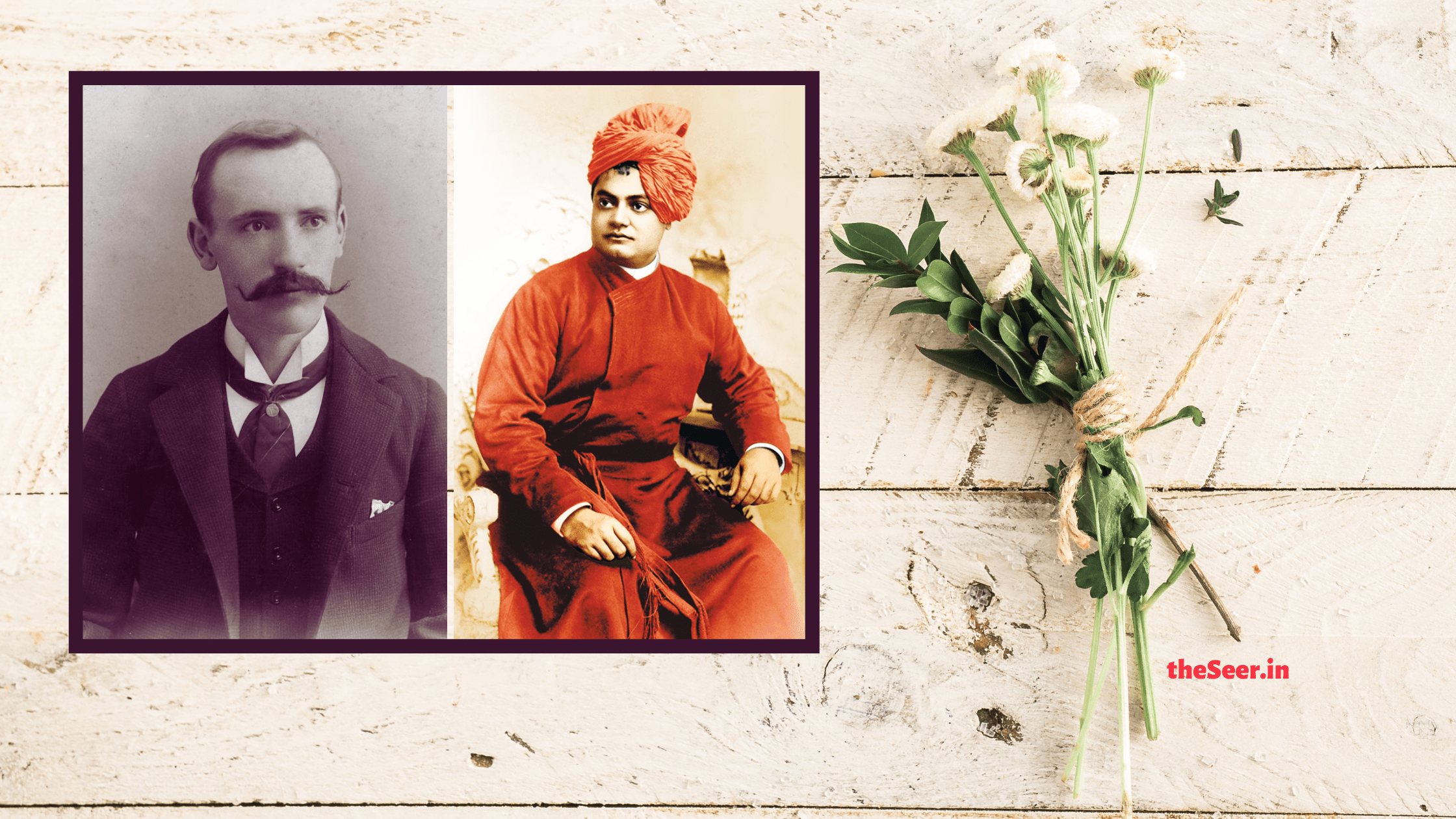 Photos of JJ Goodwin and Swami Vivekananda